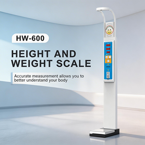 เครื่องชั่งน้ำหนักดิจิตอลแบบหยอดเหรียญสำหรับโรงพยาบาล รุ่น HW-600 ได้รับการรับรอง พร้อมหน้าจอ LED ความละเอียด 0.1 กก. โครงสร้างเหล็ก รับผลิตแบบ OEM/ODM ปรับแต่งได้ - Product Image 2