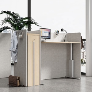 Moderno y ergonómico ajustable de elevación eléctrica Escritorio de pie de madera de la computadora de mesa portátil - Product Image 4