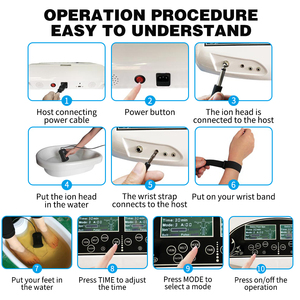 Cinturones adelgazantes de doble electrodo TENS con temperatura ajustable, máquina de spa celular desintoxicante, limpiador iónico y masajeador de pies para metales pesados - Product Image 5