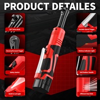 Nouvelle arrivée, clé à cliquet électrique rechargeable à couple réglable à 90 degrés, batterie au lithium 16V, corps compact, qualité industrielle