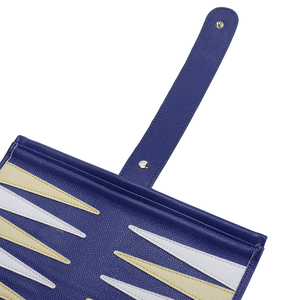 Set <span class=keywords><strong>da</strong></span> Viaggio Backgammon Arrotolabile, Colore Blu, in Pelle PU, Portatile, per Compagni di Viaggio - Product Image 4