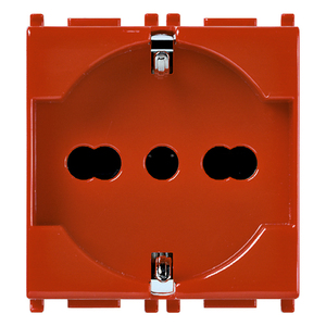 2P+T 16A <b>Universal</b> Red <b>Socket</b> Antibacterial For Wall Installation - Product Image 1