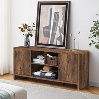 Meuble TV moderne personnalisé de style nouveau avec étagère de rangement, meuble TV en bois avec porte pour salon, chambre à coucher
