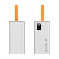 Batterie Externe Portable Universelle OEM en Plastique avec Cordon, Charge Rapide Bidirectionnelle PD Haute Capacité 120W, Vente en Gros