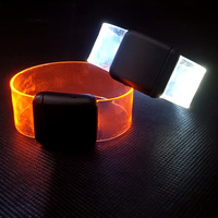 Bracelet LED clignotant Bracelet lumineux Bracelet de fête LED personnalisé Glow in Dark Magnet LED TPU Wristband for Concert Festival