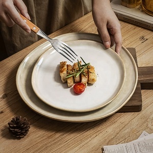 Platos <span class=keywords><strong>de</strong></span> Cerámica Nórdicos Retro con Esmalte Reactivo, Platos <span class=keywords><strong>de</strong></span> Servir <span class=keywords><strong>de</strong></span> <span class=keywords><strong>Gres</strong></span> al por Mayor para Hoteles y Restaurantes - Product Image 1