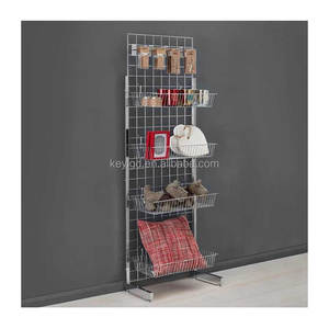 Estante de exhibición de metal para supermercado, 4 cestas de alambre, estante de pie para tienda minorista, paquete plano, Material de hierro para tiendas, embalaje de cartón - Product Image 2