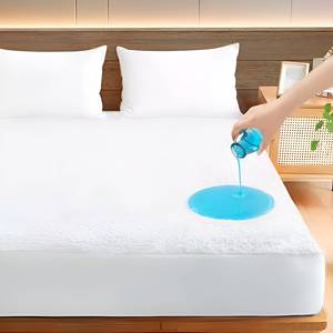 Protège-matelas imperméable, housse de matelas en tissu éponge de qualité supérieure avec poches profondes, respirante, douce, silencieuse, lavable - Product Image 1