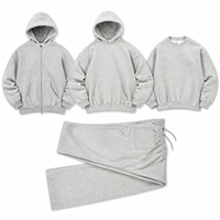 Ensembles de survêtements streetwear personnalisés : sweat à capuche et pantalon en coton respirant, design décontracté à double ceinture unie