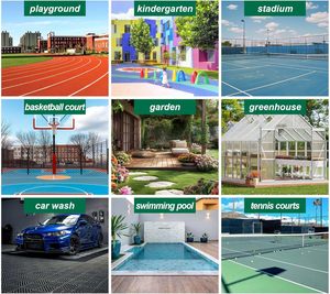 Bền thân thiện với môi chống trượt PP nhựa cao su thể thao sàn gạch hấp thụ sốc 1.45cm dày lồng vào nhau thiết kế cho - Product Image 5