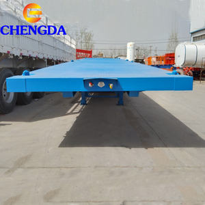 Semi-<span class=keywords><strong>remorque</strong></span> plateau <span class=keywords><strong>de</strong></span> 40 pieds <span class=keywords><strong>de</strong></span> haute qualité, neuve, fabriquée en Chine, pour bateaux, 3 essieux, 60 tonnes - Product Image 1