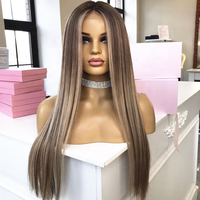 Produit phare : Perruque casher à dentelle HD, couleur naturelle, cuticules alignées, pour femmes blanches