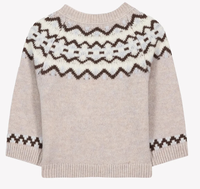 Pull-over en tricot jacquard Fair Isle personnalisé OEM ODM pour garçons, chaud pour l'hiver, avec boutons latéraux, pour tout-petits et enfants, respirant et écologique