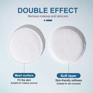 LMLTOP 80 tampons de <span class=keywords><strong>coton</strong></span> naturels non-tissés à 3 couches pour le visage, démaquillants quotidiens V10 - Product Image 5