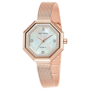<span class=keywords><strong>MINI</strong></span> <span class=keywords><strong>FOCUS</strong></span> MF0304L Venta al por mayor de lujo Lady Mesh Acero inoxidable Nuevo diseño Mujeres Relojes de pulsera <span class=keywords><strong>Reloj</strong></span> de pulsera de cuarzo - Product Image 2