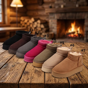 Bottes de neige d'extérieur UG pour hommes et femmes, chaudes et confortables, automne-hiver, imperméables, tige en PU, semelle extérieure en caoutchouc, vente en gros, support usine - Product Image 2