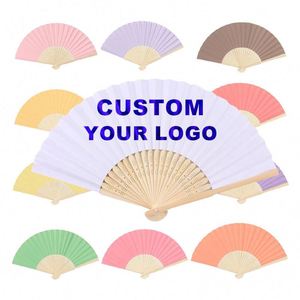 Personalized Folding Hand Fan Decorative Style with Custom Logo for Party Events Celebration and Business Activity Fashion <b>Gifts</b> - Product Image 6
