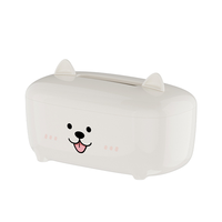Boîte à mouchoirs créative en forme d'animal mignon, porte-serviettes en plastique épais pour salle de bain, salon, table à thé