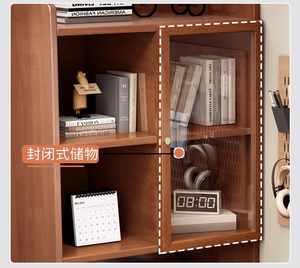 Hot-bán B2B rắn gỗ l-hình dạng góc Bàn Máy Tính Bền nhà văn phòng nghiên cứu bảng với kệ sách lưu trữ tủ - Product Image 3