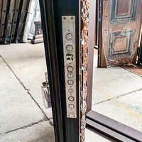 TECHTOP Porte d'entrée principale en acier inoxydable avec verre coulé, moderne, de luxe, bon marché, pour la maison