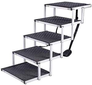 <span class=keywords><strong>บันได</strong></span>สัตว์เลี้ยง5ขั้นน้ำหนักเบากันลื่นพร้อมเทปจับเพิ่มเติมสำหรับรถบรรทุกรถ SUV ขนาดใหญ่และเตียงสูง - Product Image 1