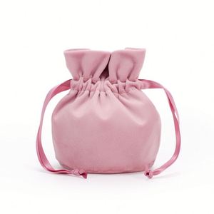 Wholesale Custom Size Color logo Jewelry Velvet Bag Packaging Velvet Gift Bag Velvet Drawstring Bag - Product Image 2