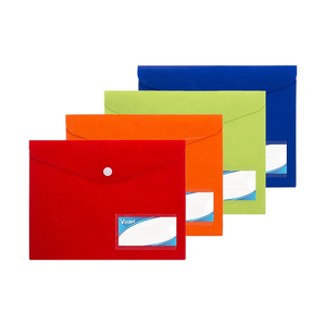 Cartella Portadocumenti Multifunzionale <span class=keywords><strong>A4</strong></span> in Plastica Opaca Multicolore con Bottone, Personalizzabile per Scuola e Ufficio - Product Image 1
