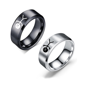 Bague Stickman Doigt d'Honneur Amusante Tendance Simple Hip Hop Fuxk You Doodle pour Homme, Couple, Fête, Nouveaux Cadeaux, Bijoux - Product Image 3