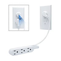 Prise à 45 degrés avec câble d'extension standard Multi Plug Portable Ultra-Mini Design Power Strip