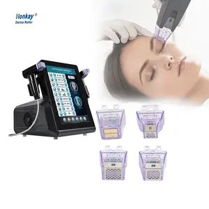 RF crystallite kedalaman 8 mesin microneedling Glod RF kartrid Microneedling 12/24/40/nano 4 gaya Ujung mesin microneedling