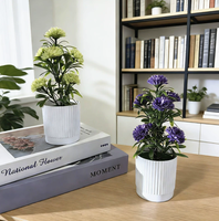 Bonsaï artificiel de fleurs de cerisier en pot à 7 têtes pour table à manger et cadeau de fête des Mères, fleurs en soie réalistes faites à la main
