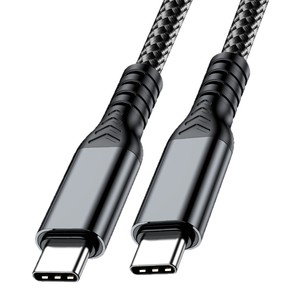 สาย USB 3.2 Type C to C ความเร็วสูง 20Gbps รองรับการถ่ายโอนข้อมูลความละเอียดสูง 8K รองรับการชาร์จเร็ว 5A สายถักป้องกันสัญญาณรบกวน ทำจากทองแดง - Product Image 1