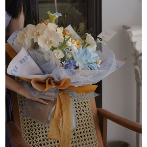 סגנון קוריאני בסגנון בתולת ים זוהר נצנצים פנינה חרוזים שימר רשת חתונה זר פרחים - Product Image 5