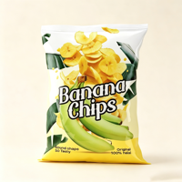 Sacs personnalisables à fond plat avec multiples impressions, adaptés aux chips, chips de banane et autres snacks