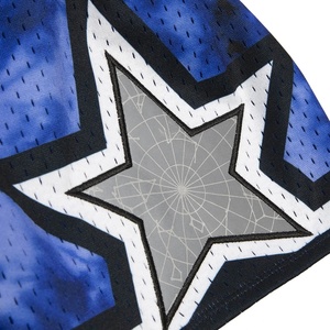 Short de basketball pour <span class=keywords><strong>homme</strong></span>, design personnalisé, tendance, grande taille, taille élastique, imprimé motif étoiles bleu et noir, respirant et séchage rapide - Product Image 4