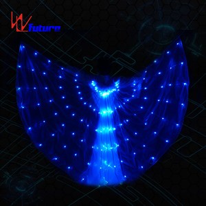 Disfraz de Danza del Vientre WL-0160 Isis con Alas LED, Talla Adulto, Disfraz con Alas de Ángel de Plumas Blancas - Product Image 4