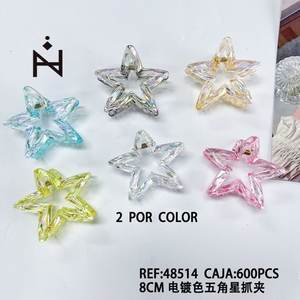 Pinzas para el cabello con forma de estrella de acrílico Tj Star, 8 cm, coloridas, a la moda, para mujeres y niñas, informales, de alta calidad - Product Image 4