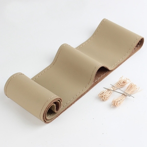 <span class=keywords><strong>Funda</strong></span> de cuero de vaca real <span class=keywords><strong>para</strong></span> <span class=keywords><strong>volante</strong></span> de coche cosida a mano 38cm 15 pulgadas <span class=keywords><strong>Funda</strong></span> de cuero genuino con trenza de PVC antideslizante suave antideslizante - Product Image 1