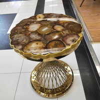 Table basse moderne de luxe nordique, plateau en marbre, ensemble de tables basses, table basse ronde en verre pour salon