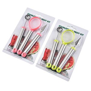 Offre Spéciale : Ensemble 3 Pièces en Acier Inoxydable pour Fruits et Légumes – Couteau à Découper, Coupe-Melon et Découpeur de Billes - Product Image 3