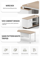 Bureau de bureau moderne en bois forme de l, meuble personnalisé à la mode, de luxe, pour le bureau