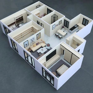 Fournisseurs chinois garage préfabriqué à 2 portes facile à assembler petit conteneur économique de 20 pieds et 40 pieds entrepôt moderne d'emballage plat - Product Image 1