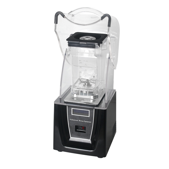 1L Commercial Fruit Smoothies Blender Multifunctional Ice Blender with Sound Covering