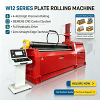 Cintreuse de tôles CNC à quatre rouleaux 50x3000, automatique, épaisseur 50mm, largeur 3000mm
