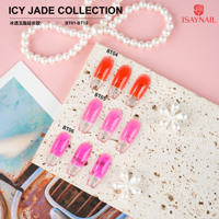 Gel Constructeur pour Extension d'Ongles, Fort, Dur, UV, Longue Durée, Couleur Unie, Collection Ice Jade
