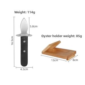 Produttore Gadget da cucina in acciaio inox coltello ostrica e legno Opener di ostrica frutti di mare strumento per <span class=keywords><strong>apertura</strong></span> conchiglia - Product Image 4