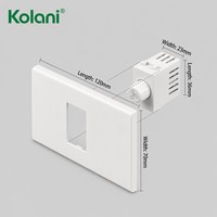 Controlador de Velocidad de Ventilador de Montaje Oculto Kolani 120 de un Solo Módulo, Perilla de Ajuste de Velocidad del Viento Continua, Panel de PC Blanco Brillante