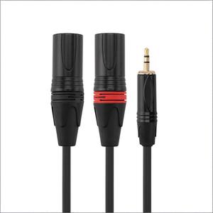 <span class=keywords><strong>Cable</strong></span> Convertidor de Interfaz de Audio Estéreo a Balanceado, de Longitud Personalizada, TRS Macho de 3.5mm a Doble <span class=keywords><strong>XLR</strong></span> Macho - Product Image 1