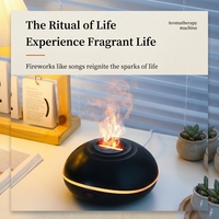 Nouveau diffuseur d'aromathérapie à ultrasons 3D effet flamme, humidificateur d'arômes USB de table pour la maison et l'hôtel