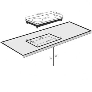 Cuisinière électrique à 2 plaques avec <span class=keywords><strong>four</strong></span> intégré - Product Image 4